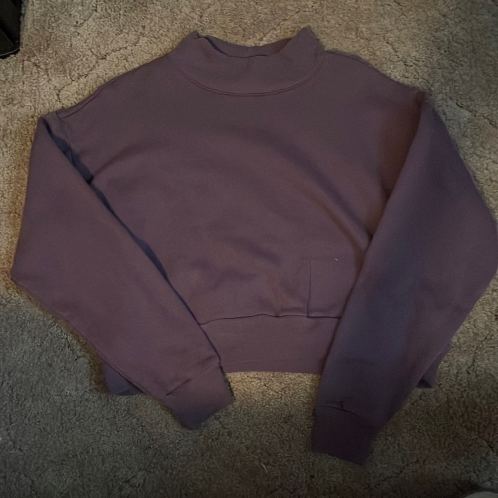Long sleeve Purple Crop Top